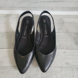 AK Anne Klein Iflex Black Slingback Flats 9M